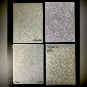 Assorted embossing folders (used with die cutting machine)